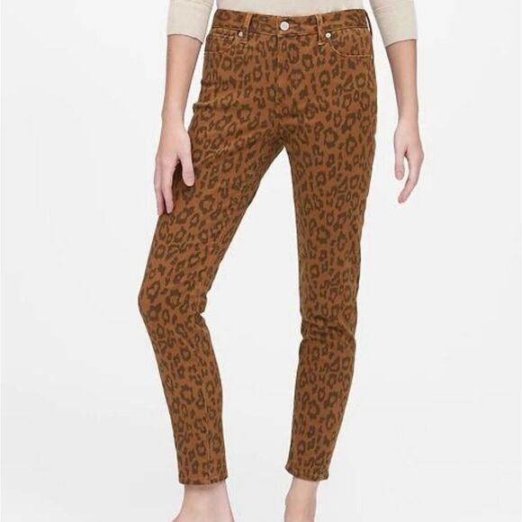 NWT BANANA REPUBLIC Skinny Crop Leopard Jeans 27 - Picture 10 of 10
